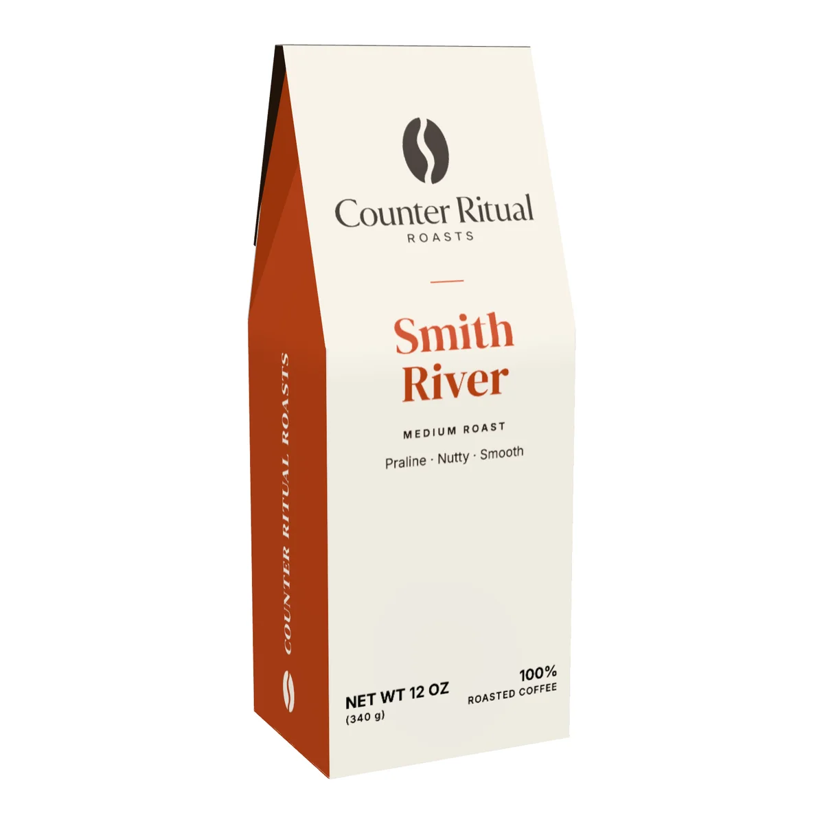 Smith River Medium Roast Coffee, front of the 12 oz box
